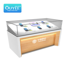 High Quality Mobile Glass Counter Cell Design Kiosk Furniture Showcase Interior Shop Decoration Phone Repair Store